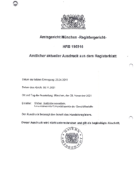 Amtlich aktueller Ausdruck Registerblatt bei Schörling Blitzschutz - Systeme GmbH in Zorneding